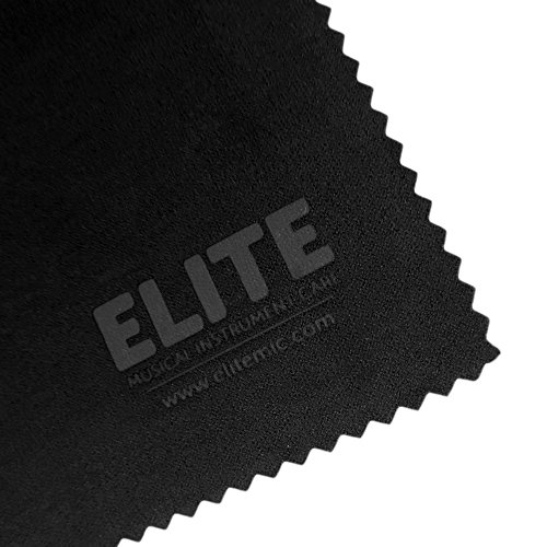 Elite MIC - Gamuza de microfibra para limpieza de instrumentos musicales. Edición especial para escenarios Black Edition