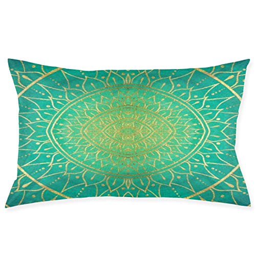 Emerald Gold Mandala Green 100% Fibra de poliéster Sueño de Belleza, Debido a la Salud del Cabello y la Cara Funda de Almohada 20 Pulgadas * 30 Pulgadas Emerald Gold Mandala Green 100% Fibra de poliéster Sueño de Belleza, Debido a la Salud del Cabello y la Cara Funda de Almohada 20 Pulgadas * 30 Pulgadas