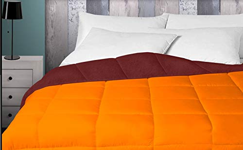 Energy Colors Textil - Hogar - Praha - Relleno Nórdico 350 gr Reversible Liso Tacto Pluma Otoño- Invierno (Naranja - Marrón, Cama 90 (150 x 220 cm)) Energy Colors Textil - Hogar - Praha - Relleno Nórdico 350 gr Reversible Liso Tacto Pluma Otoño- Invierno (Naranja - Marrón, Cama 90 (150 x 220 cm))