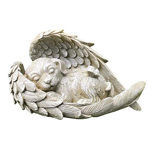 Estatua con Forma De Animal, Lindo Cachorro De Ángel Decoración De Resina Recuerdos para Mascotas Artesanía De Resina Figura De Perro, Estatua para Decoración del Jardín del Hogar/Lápida/Recuerdo Estatua con Forma De Animal, Lindo Cachorro De Ángel Decoración De Resina Recuerdos para Mascotas Artesanía De Resina Figura De Perro, Estatua para Decoración del Jardín del Hogar/Lápida/Recuerdo