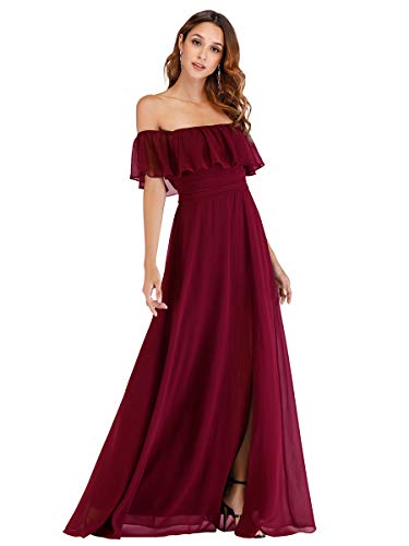 Ever-Pretty A-línea Vestido de Noche Verano para Mujer Borgoña 46 Ever-Pretty A-línea Vestido de Noche Verano para Mujer Borgoña 46