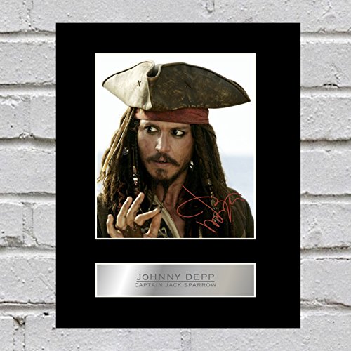 Foto firmada de Johnny Depp Capitán Jack Sparrow