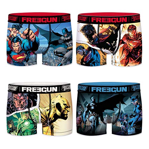 Freegun DC Comics Justice League - Calzoncillos para hombre Pack de 4 2020 S