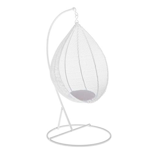 freneci 1/12 Casa de Muñecas Silla Colgante en Miniatura Accesorios para Hamaca Juguete Artesanal Nuevo - Blanco freneci 1/12 Casa de Muñecas Silla Colgante en Miniatura Accesorios para Hamaca Juguete Artesanal Nuevo - Blanco