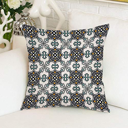 Funda de Almohada Motivos clásicos turcos Margarita Verde Azulado pálido Funda de Almohada Negra Funda de Almohada Fundas de Cojines para sofá Sillón Dormitorio Sala de Estar, 45x45 cm Funda de Almohada Motivos clásicos turcos Margarita Verde Azulado pálido Funda de Almohada Negra Funda de Almohada Fundas de Cojines para sofá Sillón Dormitorio Sala de Estar, 45x45 cm