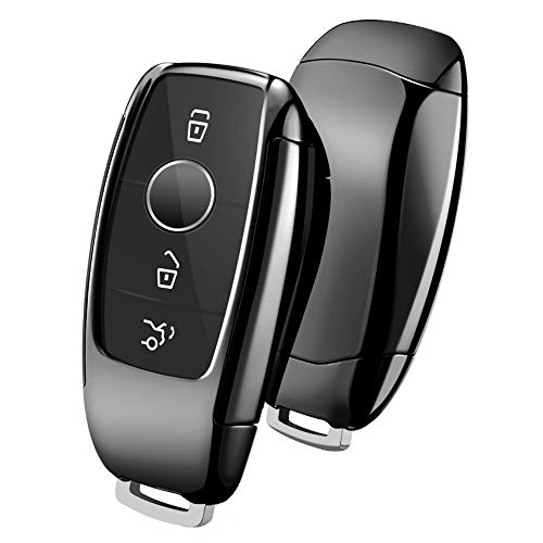Funda Llave Mercedes Benz,Carcasa Llave Mercedes,Funda de protección para Llave de Coche Smart Keyless de Mercedes Benz E Class 2017 S 2018(Negro) Funda Llave Mercedes Benz,Carcasa Llave Mercedes,Funda de protección para Llave de Coche Smart Keyless de Mercedes Benz E Class 2017 S 2018(Negro)