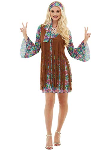 Funidelia | Disfraz de Hippie para Mujer Talla XXXXL ▶ Años 60, Hippie, Flower Power, Décadas - Multicolor