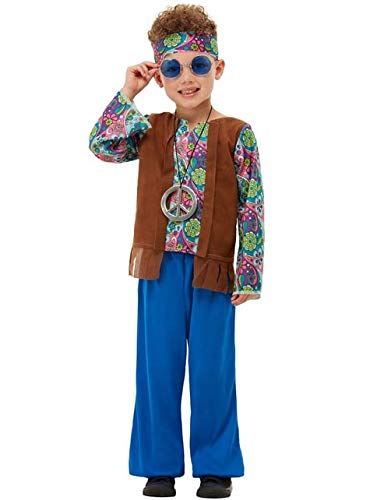 Funidelia | Disfraz de Hippie para niño Talla 10-12 años ▶ Años 60, Hippie, Flower Power, Décadas - Multicolor