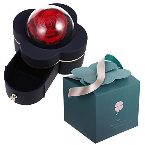 GARNECK 1 Juego de Joyas de Rosas Vacías Caja de Embalaje Rosa Encantadora con Bolsa de Trébol para Mujer Esposa Novia en El Día de San Valentín Cumpleaños Joyas del Día de Las Madres No GARNECK 1 Juego de Joyas de Rosas Vacías Caja de Embalaje Rosa Encantadora con Bolsa de Trébol para Mujer Esposa Novia en El Día de San Valentín Cumpleaños Joyas del Día de Las Madres No