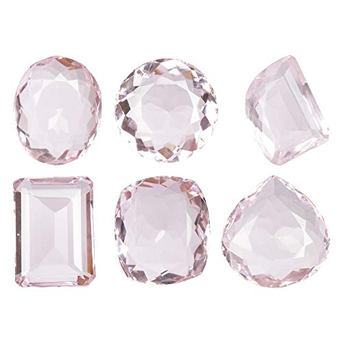 GEMHUB Topacio rosa brasileño de 600 quilates, lote de 6 piezas de gemas facetadas de forma mixta para hacer joyas