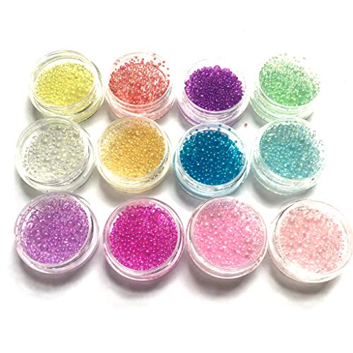 Geneic 12 unids/set Color Burbujas DIY Cristal Epoxy Llenador Resina UV Pegamento Imitación Blister Burbuja Perlas Material de relleno