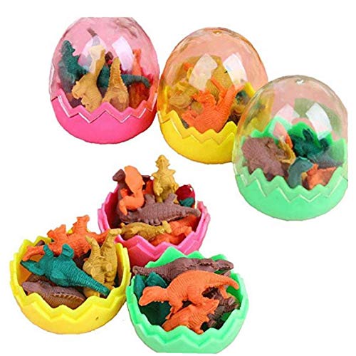 Gomas de borrar dinosaurio mini juguetes Huevos borrador de goma para los niños 6Pcs (color al azar) Gomas de borrar dinosaurio mini juguetes Huevos borrador de goma para los niños 6Pcs (color al azar)