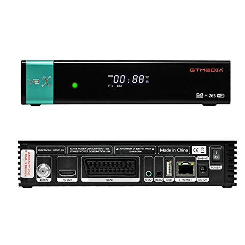 GTmedia V8X FTA Receptor de satélite H.265 Digital Full HD 1080P DVB-S S2 S2X FTA Compatible con WiFi Upgrate from V8 Nova GTmedia V8X FTA Receptor de satélite H.265 Digital Full HD 1080P DVB-S S2 S2X FTA Compatible con WiFi Upgrate from V8 Nova