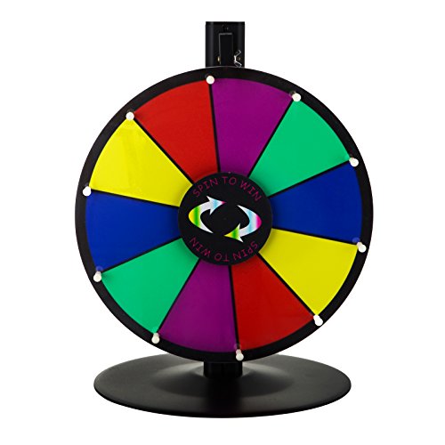 Happybuy mesa color premio rueda con plegable trípode soporte de suelo ranuras Colorful Feria de borrado en seco fortuna Spinning premio rueda para Spin Juego Carnaval