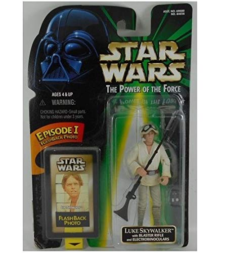 Hasbro Star Wars POTF Power of The Force Luke + Blaster Rifle & Electronics Binoculars