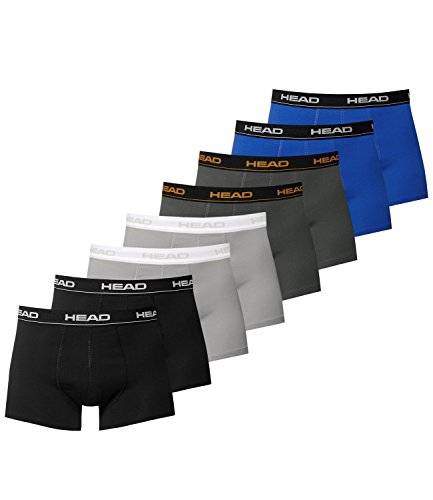 Head 841001001 - Calzoncillos tipo bóxer para hombre, 8 unidades 2 negros, 2 grises y 2 sombras oscuras, 2 azules. M Head 841001001 - Calzoncillos tipo bóxer para hombre, 8 unidades 2 negros, 2 grises y 2 sombras oscuras, 2 azules. M