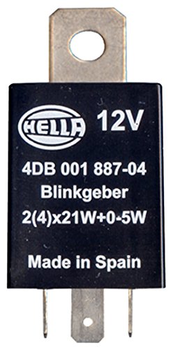 HELLA 4DB 001 887-041 Relé de intermitencia - 12V - 4polos - montaje exterior - electrónico - con soporte
