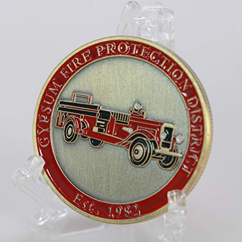 Heqing 10 unids/Lote American New Gypsum Fire Protection District Cars Monedas conmemorativas de Bronce 100 Aniversario de Cars Art Medal V