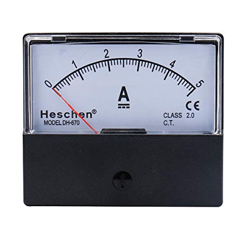 Heschen Medidor de corriente montado en panel rectangular DH-670 DC 0-5A Clase 2.0 CE listado