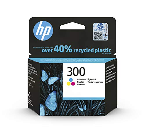 HP 300 CC643EE,Cartucho de Tinta Original Tricolor, Compatible con impresoras de inyección de tinta tinta HP DeskJet D2560, D2660, F4280, F4224, F4283; Photosmart Serie C