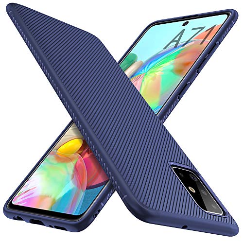 iBetter Diseño para Samsung Galaxy A71 Funda, Fina de Silicona [Resistente a los arañazos ] Funda para Samsung Galaxy A71 Smartphone. Azul