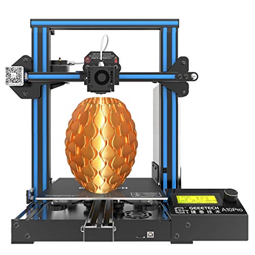 Impresora 3D GEEETECH A10 Prusa I3 Kit de bricolaje de montaje rápido y fácil con área de impresión 220 × 220 × 260 mm. Trabaje en caso de un apagón eléctrico.