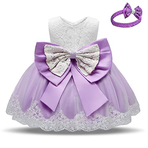 Inlefen Baby Girls Party Dress Bowknot Vestido Floral sin Mangas de Princesa para 6 Meses-5 años