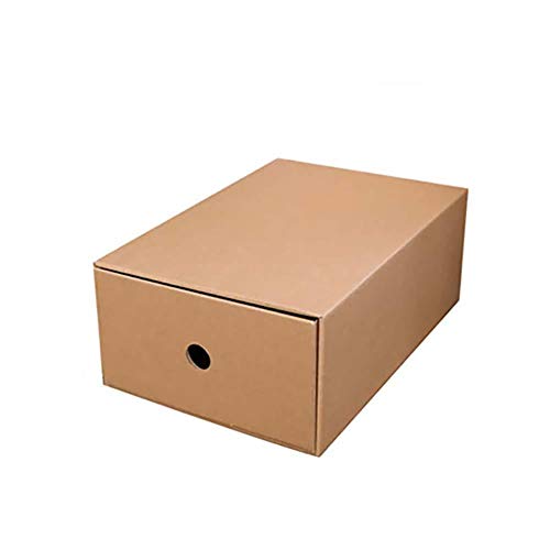 Jakieroye Caja de Almacenamiento de papelería Caja de cajón de Papel Kraft Caja de Acabado de Escritorio de Oficina para Maquillaje, tocador, Escritorio Papel Kraft Caqui Pequeño 18.5×12.5×8.5cm