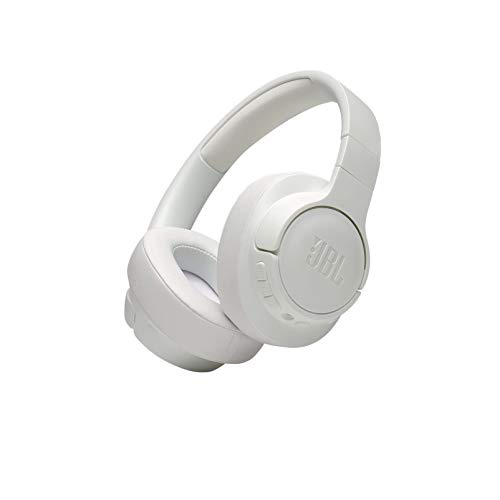JBL T750BTNC Auriculares Over Ear inalámbricos con Bluetooth y cancelación de ruido activa, auriculares de diadema ligeros con batería de hasta 15 horas y cable extraíble, color blanco