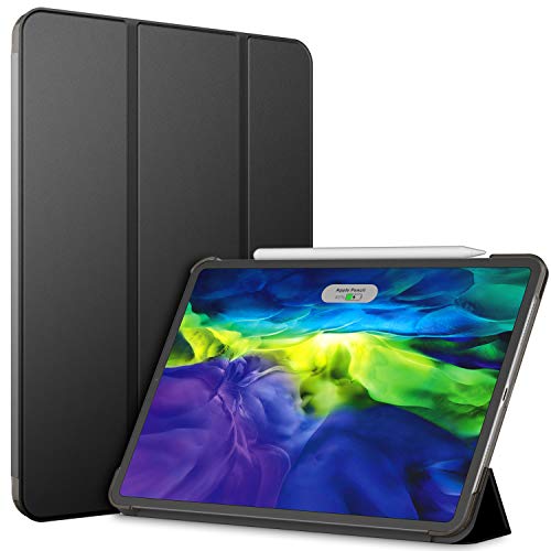 JETech Funda Compatible iPad Pro 11 Pulgadas (2.ª Generación, Modelo 2020), Compatible con Pencil, Smart Cover Auto-Sueño/Estela, Negro