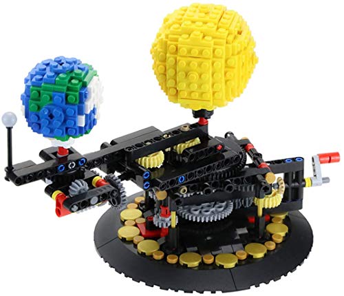 JIALI Technic Astronomy Earth Moon Sistema Sun System Moc Pequeño Partícula Edificio Bloque Scientific Kit Modelo Modelo Modelo Stem Educativo científico, Compatible con Lego