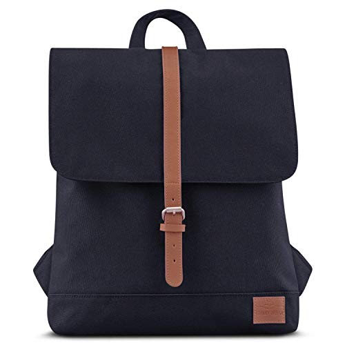 JOHNNY URBAN Mochila para Mujer Negro/Marrón, Modelo MIA, Bolsa Pequeña De 7 litros, Impermeable con Compartimento para Portátil