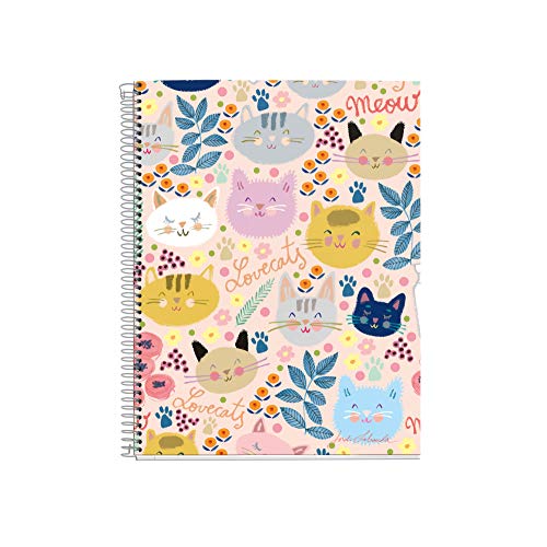 Jordi labanda cuaderno A4 cuadrícula 120 hojas Meow Jordi labanda cuaderno A4 cuadrícula 120 hojas Meow
