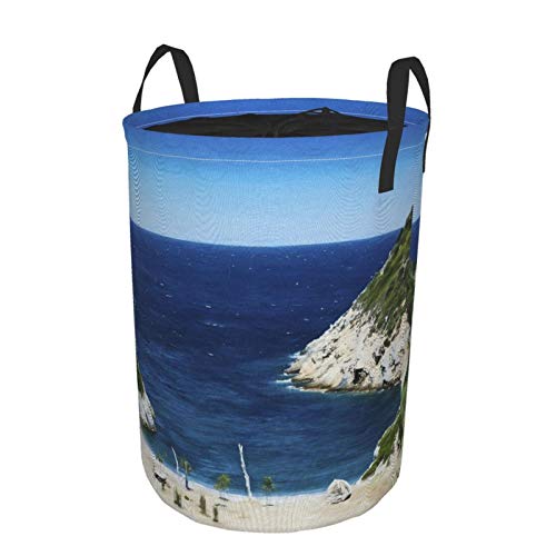 JOSENI Plegable Grande Cesto de Ropa Sucia,La Playa de los Lagos es una pequeña Cala rocosa con Algo de Arena, Que se Encuentra al Norte del Casco Antiguo de Alonissos,Cesta de Almacenaje,14" x 19" JOSENI Plegable Grande Cesto de Ropa Sucia,La Playa de los Lagos es una pequeña Cala rocosa con Algo de Arena, Que se Encuentra al Norte del Casco Antiguo de Alonissos,Cesta de Almacenaje,14" x 19"