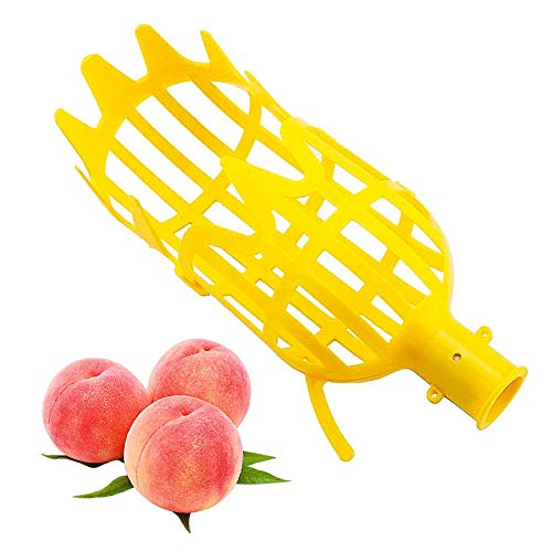 JPYH Recogedor Frutas PláStico Dispositivo Herramienta De RecoleccióN De Frutas Durable, FáCil De Montar, Transportar, para Hogar, Huerto, Parque, Granja, JardíN, LaúD, LimóN, Cereza Etc—Amarillo