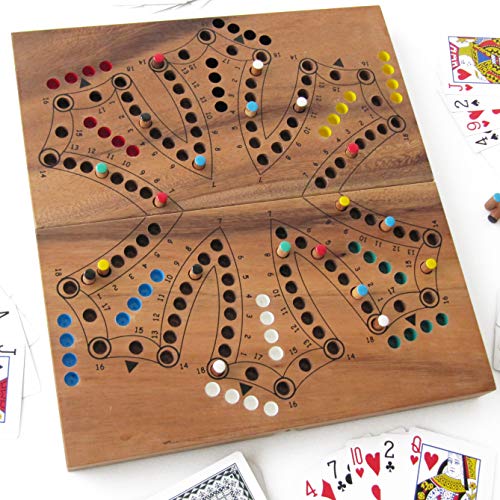 Juego de TOC a 6 colores - Tock de 2 a 6 jugadores, juego de mesa familiar, madera maciza eco-responsable, marca francesa Le Délirant® – Normas CE – Juegos de viaje