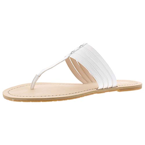 Kate Spade New York Womens Sindy Open Toe Beach T-Strap Sandals, White, Size 9.0