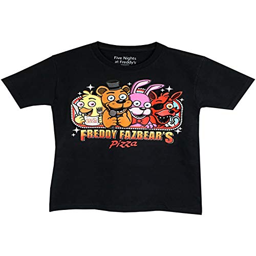 keling Boys Freddy Fazbears Pizza T Shirt Ages 5 To 14 Years Black XL