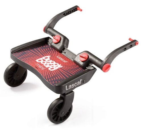 Lascal 2850 - Buggy Board Mini - Tabla con ruedas para carrito, color rojo y negro