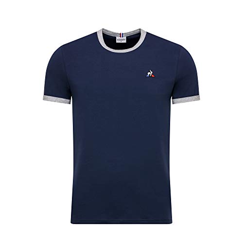 Le Coq Sportif ESS tee SS N°4 M Camiseta, Hombre, Blues/gric chiné, XL