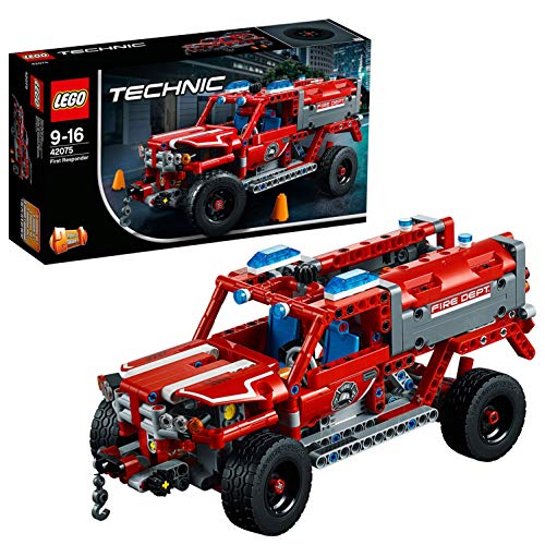 LEGO Technic - Equipo de Primera Respuesta, Juguete de Bomberos 2 en 1 para Construir para Niños y Niñas de 9 a 16 Años, Incluye Sistema Cabestrante (42075)