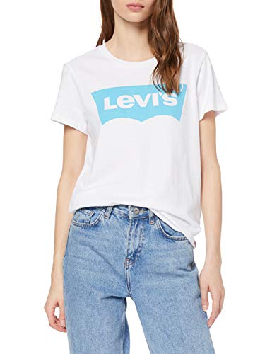 Levi's The Perfect Tee, Camiseta, Mujer, Blanco (Hsmk Blue White 0426), XS