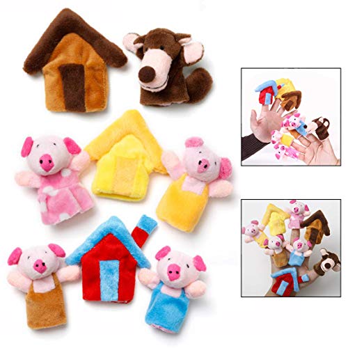 LHKJ 8 Pcs Marionetas de Dedo Animales Cuentos títeres de Mano para niños bebé LHKJ 8 Pcs Marionetas de Dedo Animales Cuentos títeres de Mano para niños bebé