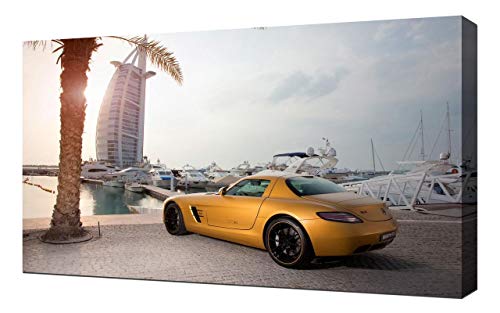 Lienzo decorativo para pared, diseño de Mercedes-Benz LS-AMG-Desert-Gold-V3-1080