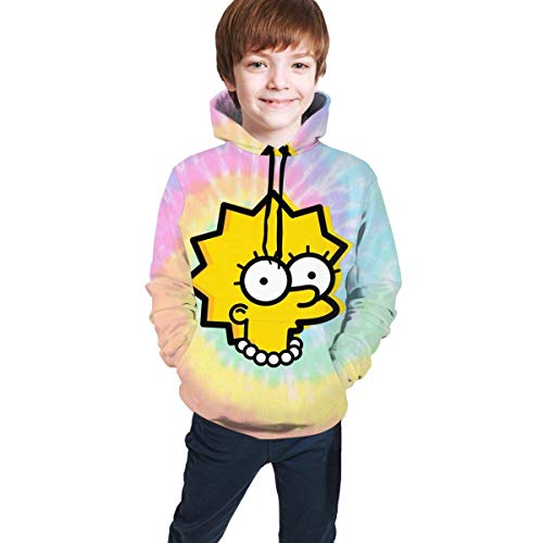 Lisa Simpson Kids Hoodies 3D Print Pullover Hooded Sweatshirts for Boys Girls Teen
