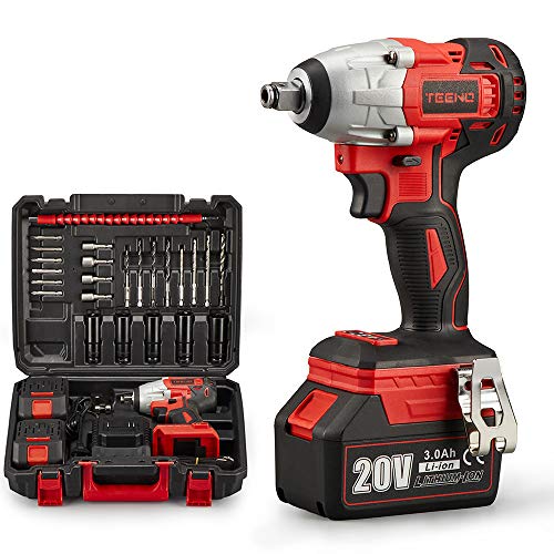 Llave de impacto sin cable Brushless Teeno 320 Nm perno de impacto con batería de 3,0 Ah, pernos de ruedas, caja de 25 accesorios (baterías incluidas) Llave de impacto sin cable Brushless Teeno 320 Nm perno de impacto con batería de 3,0 Ah, pernos de ruedas, caja de 25 accesorios (baterías incluidas)