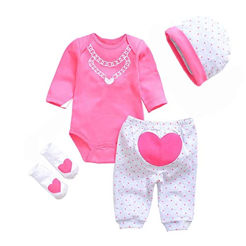 LLX Moda Ropa De Bebé Recién Nacido Reborn Baby Girl Doll Ropa para 20-22 Pulgadas 50-55 Cm Doll Gifts,D