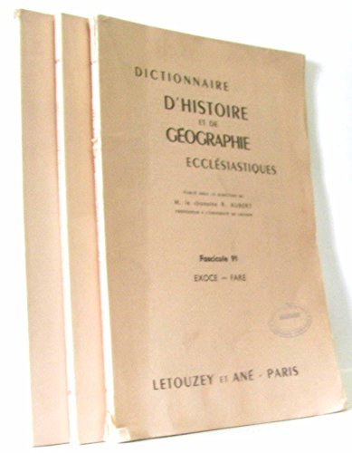 Lot de 3 fascicule: Dictionnaire d'histoire et de géographie ecclésiastiques fascicules 88-89-91