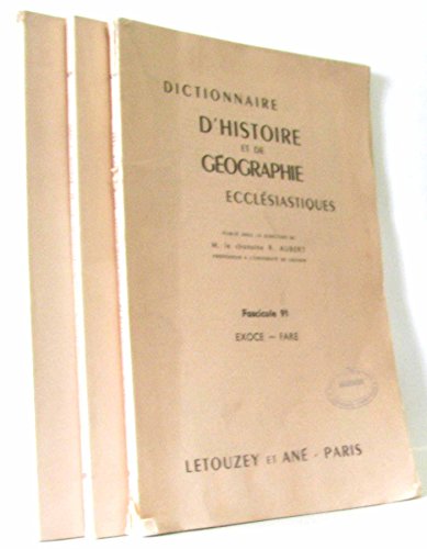 Lot de 3 fascicule: Dictionnaire d'histoire et de géographie ecclésiastiques fascicules 88-89-91 Lot de 3 fascicule: Dictionnaire d'histoire et de géographie ecclésiastiques fascicules 88-89-91