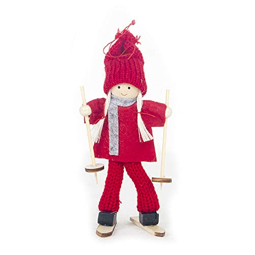 lzndeal Precioso muñeco de Esquiador de Felpa Colgante de Navidad Adornos de Mesa de año Nuevo decoración de Navidad para Fiesta en casa